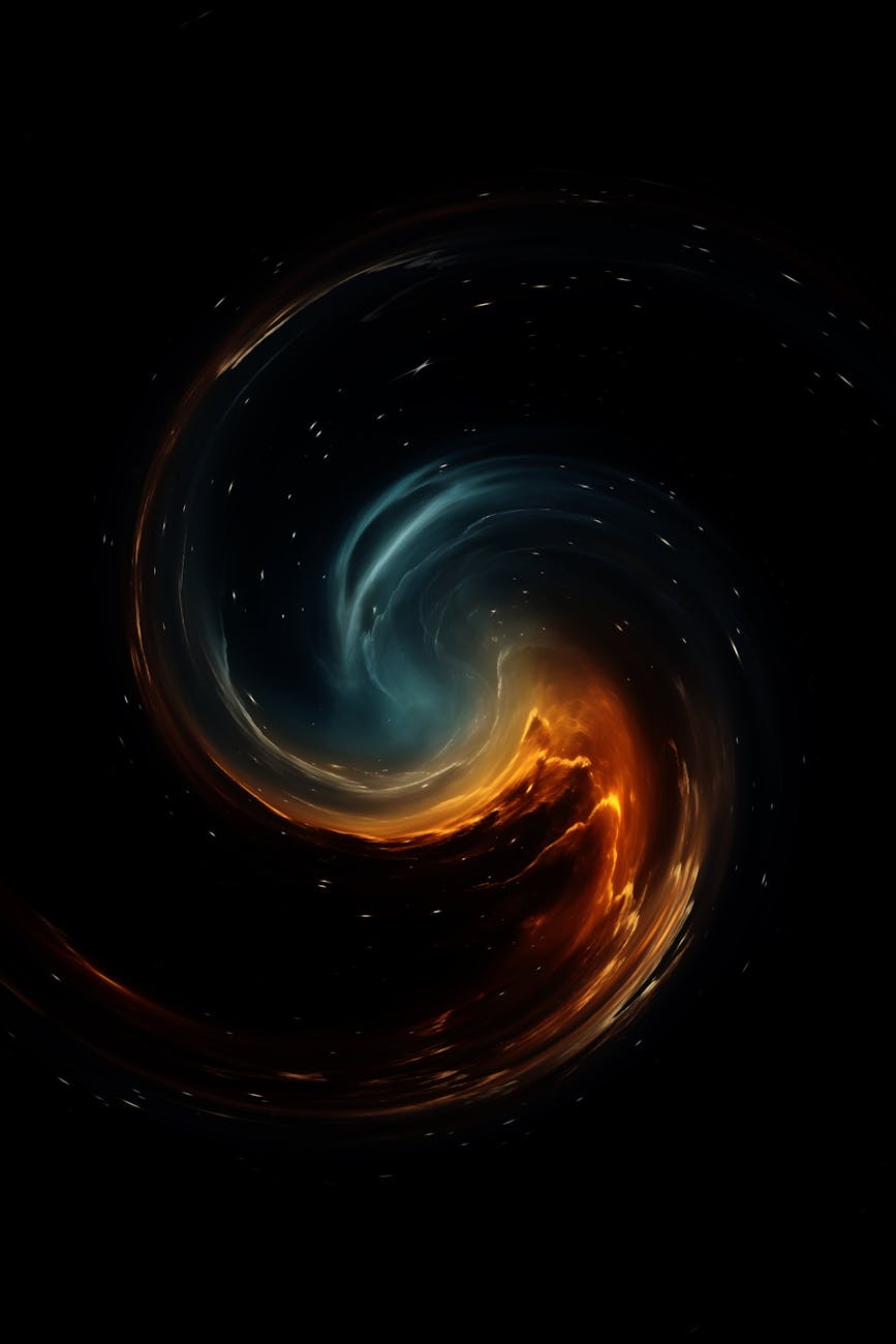 galactic swirl of vibrant cosmic colors