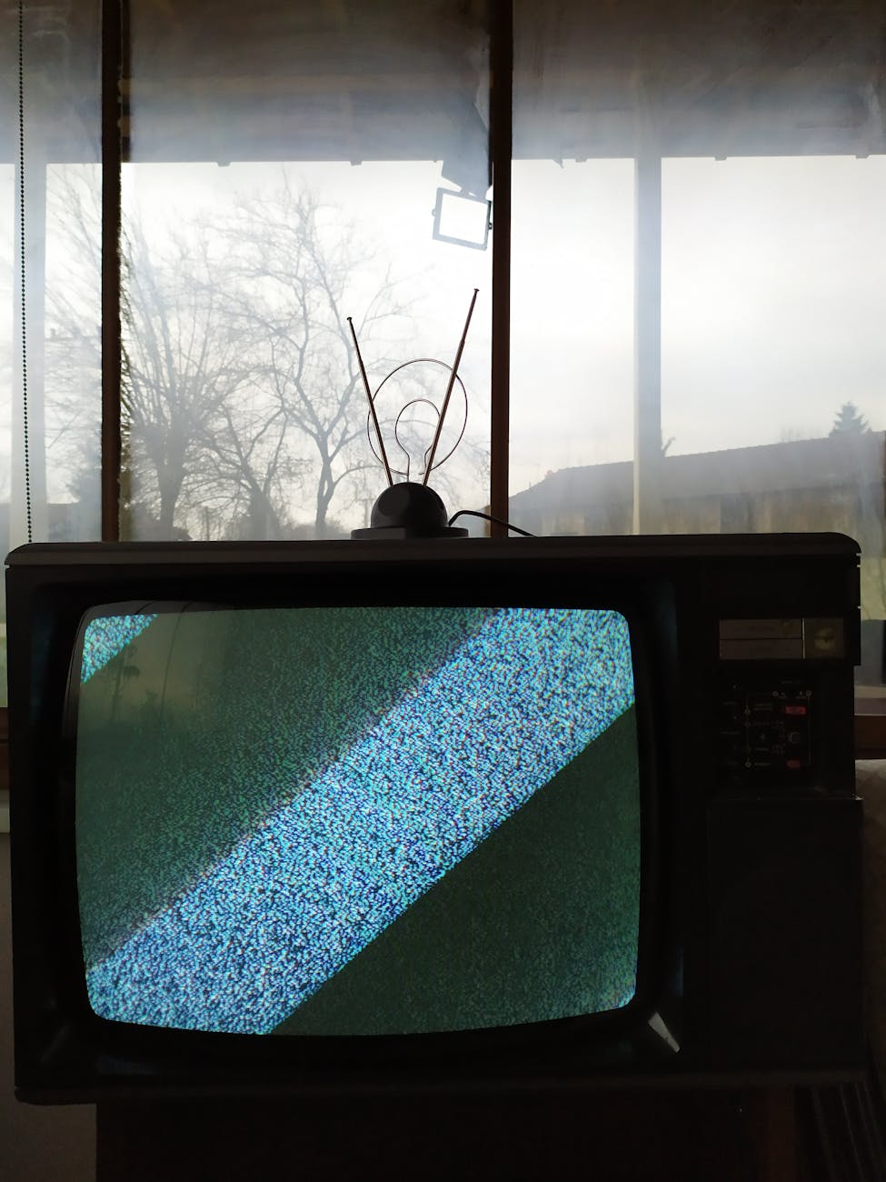 screen monitor of an old television set